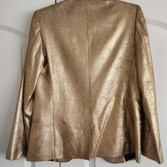 Zadig and Voltaire Gold Metallic Women's Blazer/Party Jacket - Picture 6 of 9